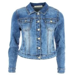 VESTE JEAN NINA CARTER BLEU CLAIR -Vêtements De Mode veste jean nina carter bleu clair 3