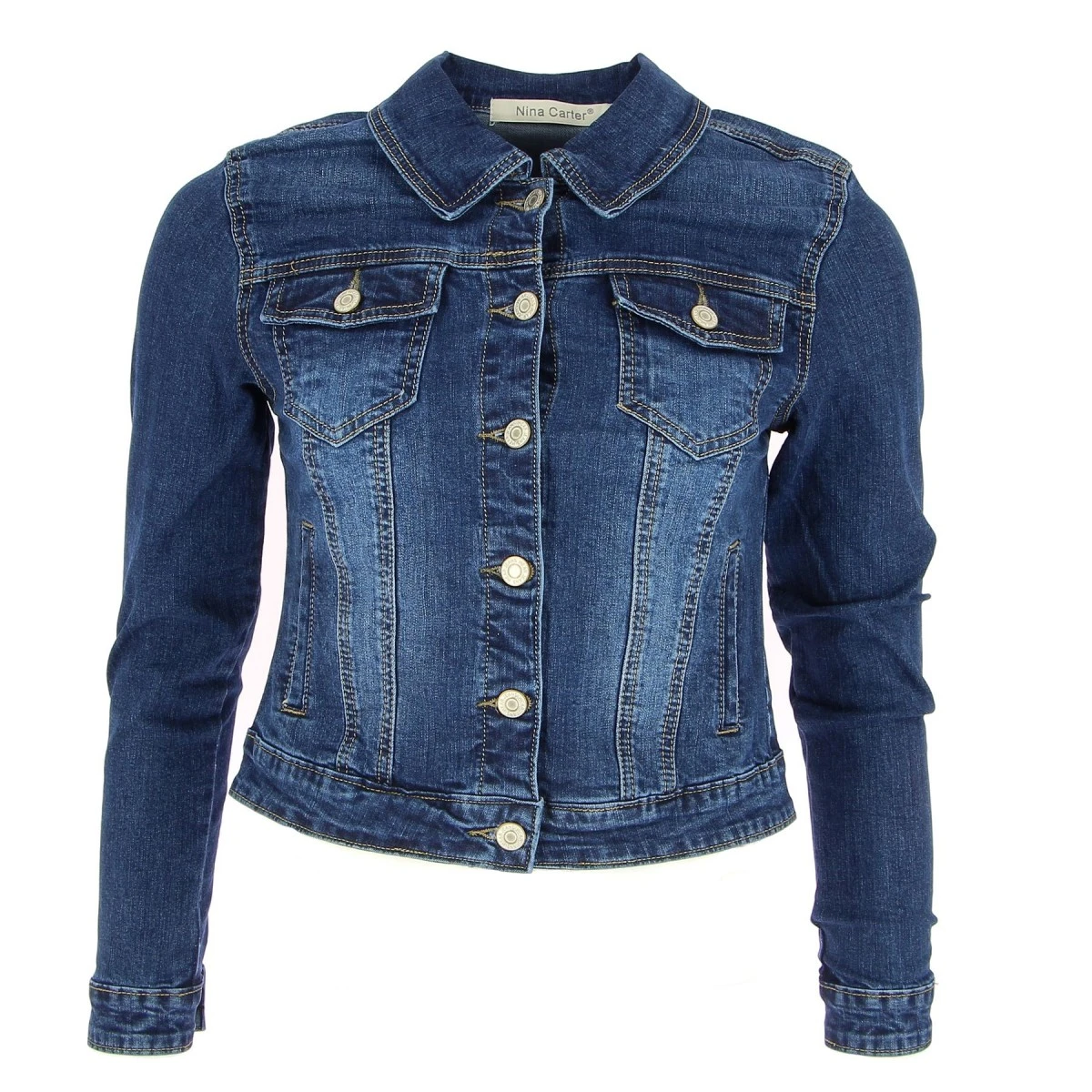 VESTE JEAN NINA CARTER BLEU FONCE 6 VESTE JEAN NINA CARTER BLEU FONCE – Image 4
