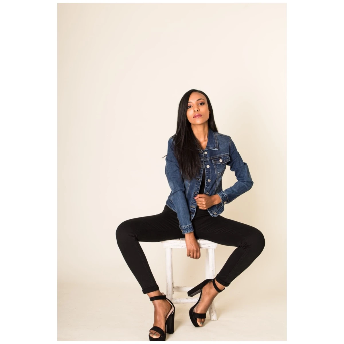 VESTE JEAN NINA CARTER BLEU FONCE 3 VESTE JEAN NINA CARTER BLEU FONCE