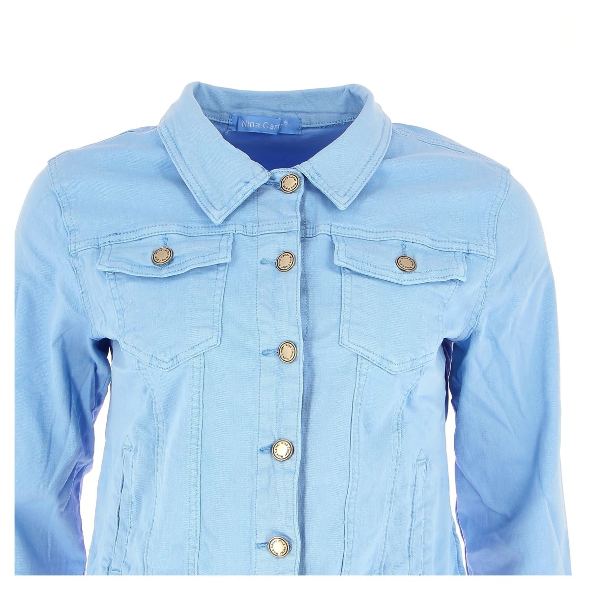 VESTE TOILE NINA CARTER BLEU CIEL 1 5 VESTE TOILE NINA CARTER BLEU CIEL 1 – Image 3