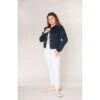 VESTE TOILE NINA CARTER BLEU MARINE 2