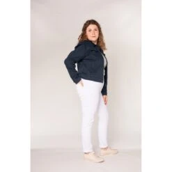 VESTE TOILE NINA CARTER BLEU MARINE 2 -Vêtements De Mode veste toile nina carter bleu marine 2 1 4