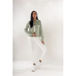 VESTE TOILE NINA CARTER VERT