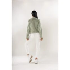 VESTE TOILE NINA CARTER VERT -Vêtements De Mode veste toile nina carter vert 3